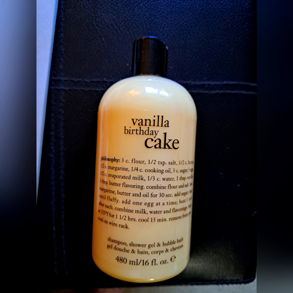 New PHILOSOPHY vanilla BIRTHDAY CAKE brand new NEVER OPENED shower gel SHAMPOO